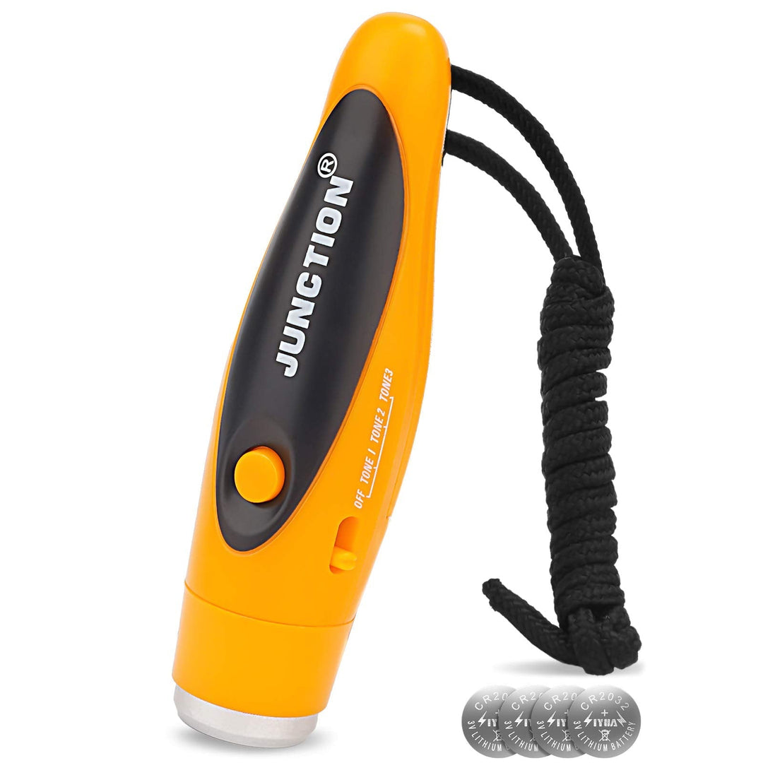 Electronic Whistle, Battery Operated Whistle Adjustable 3 Different Loud Whistle Sounds with Lanyard Handheld Electronic Whistles for Referees Volleyball Coaches Teacher, Soccer Sports Whistle-Yellow