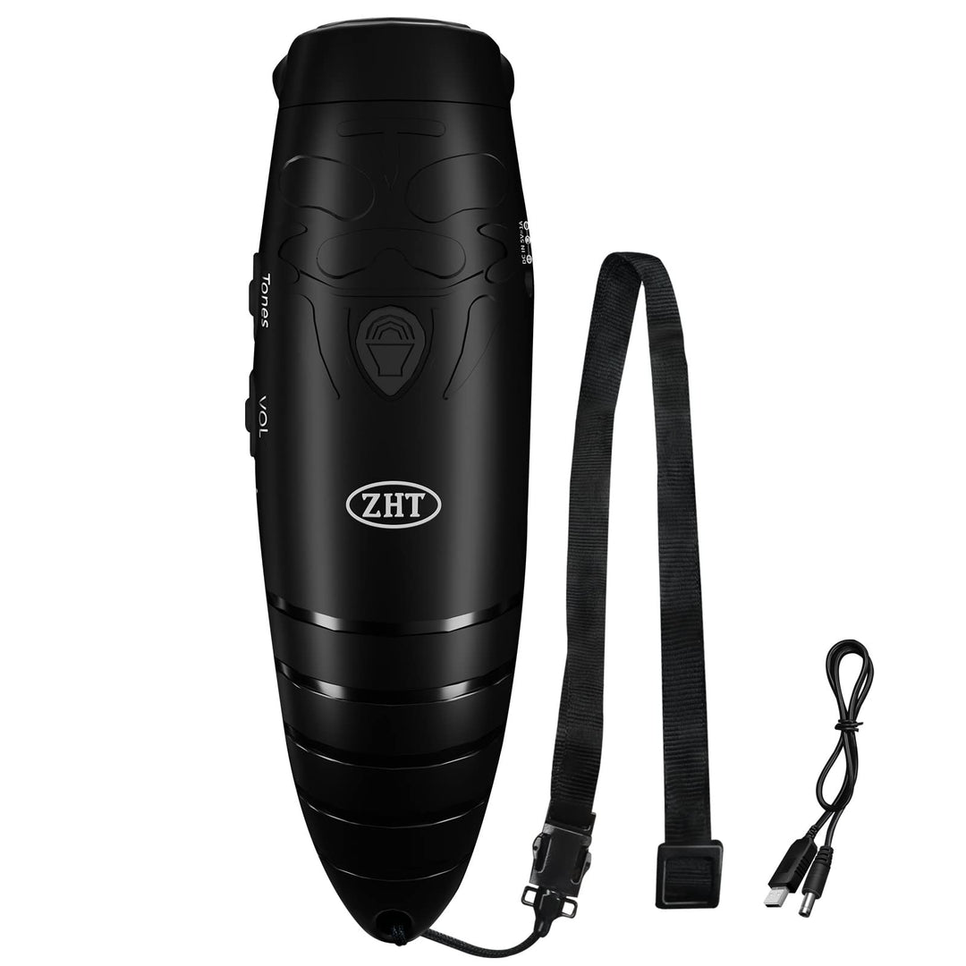 ZHT Rechargeable Electronic Whistle for Coaches Referee Teacher, Smart Light Controller 3-Tones 3 Voice Level, Hand Squeeze Whistle with Lanyard for Outdoor Sport Game Camping Pet Training