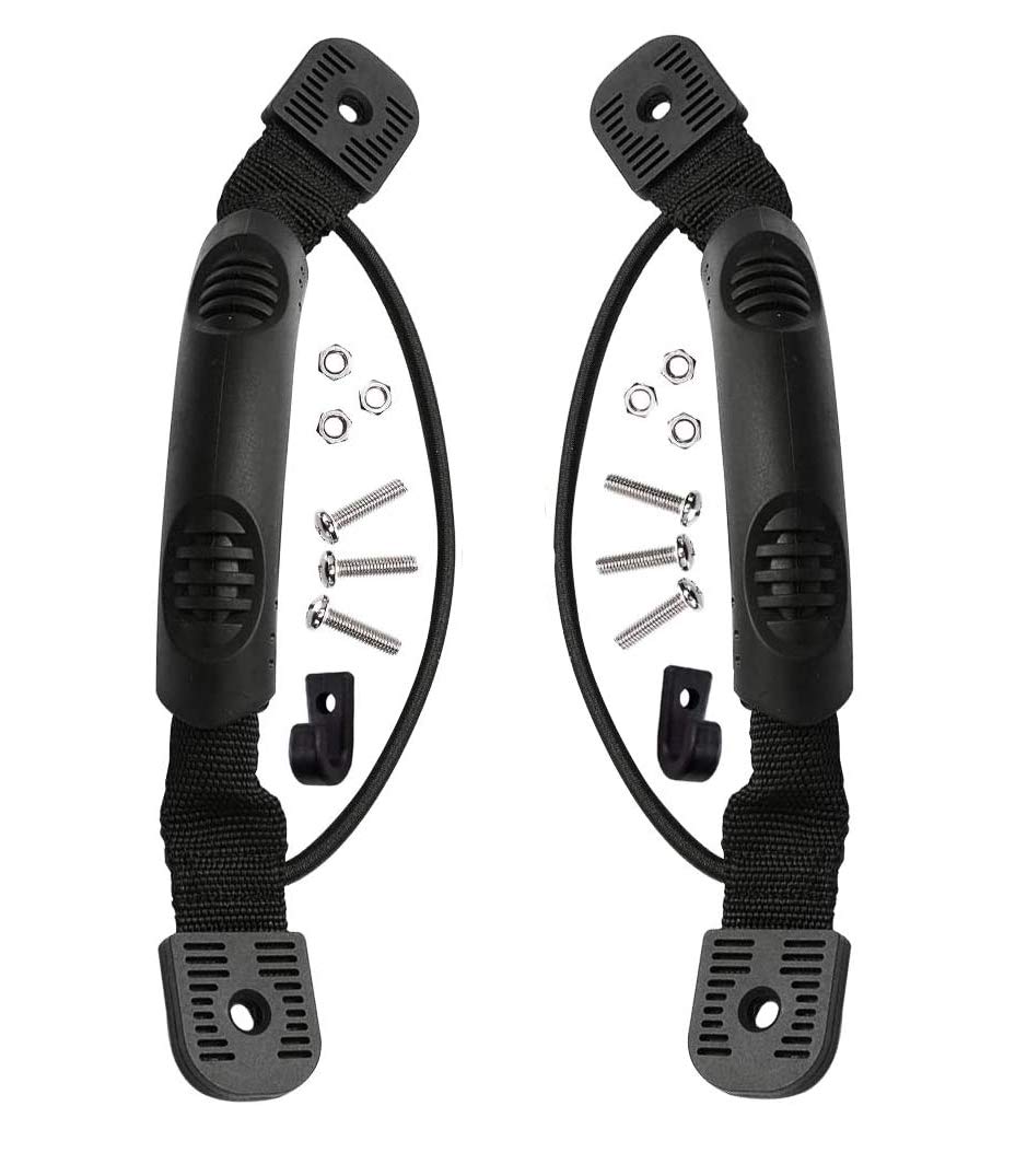 MOPHOEXII Kayak Carry Handles, Canoe Boat Side Mount Carry Handles with Screws for Ocean Kayak Emotion Kayaks Luggage Outdoor Sport Canoe Boat Kayak (Black 2 Pack)