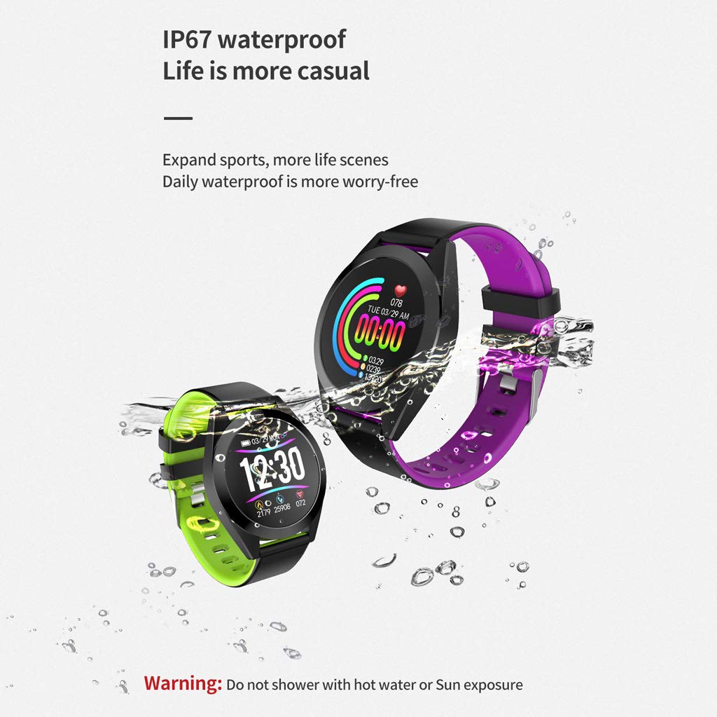 1.3 Inch Screen Smart Watch Waterproof Fitness Activity Tracker Heart Rate Monitor,Sleep Tracker Pedometers To Monitor Calories Burned For Men Women Kids Android IOS