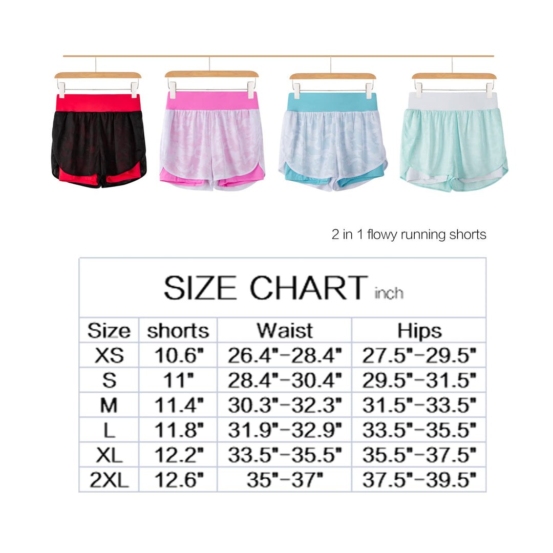 Blaosn Flowy Running Shorts for Women Gym Yoga Workout Athletic Exercise Active Wear Sweat Spandex Tennis Skorts Skirts High Waisted Cute Trendy Clothes Casual Summer(Xs,Black)