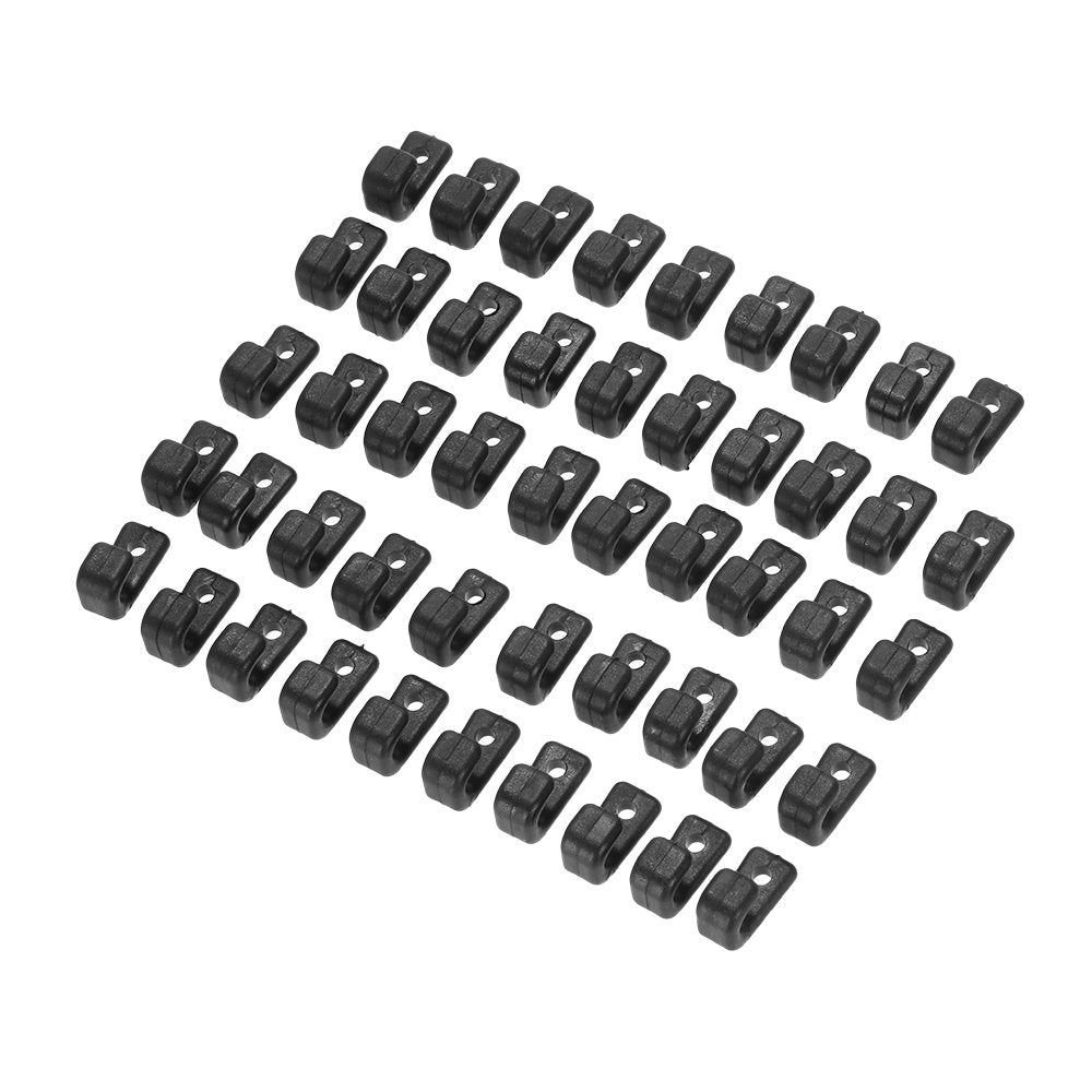 Lixada 50pcs Kayak Lashing Hooks, J Shape Black Nylon Lashing Hooks for Kayak Bungee Cord Canoes Boats