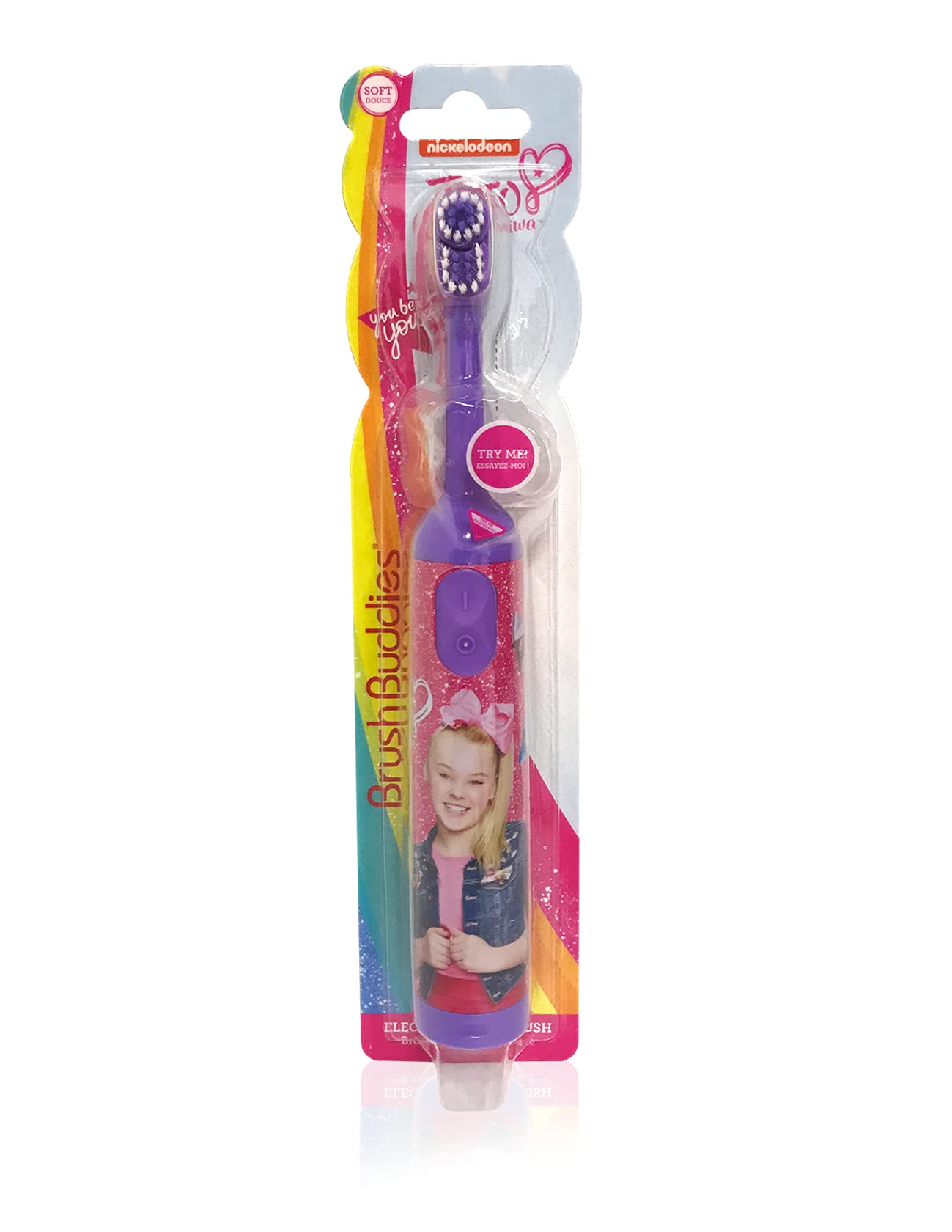 Brush Buddies JoJo Siwa Electric Toothbrush for Kids, Kids Sonic Toothbrush, Battery Powered Toothbrush, Toddler Toothbrush, Children's Oral Care