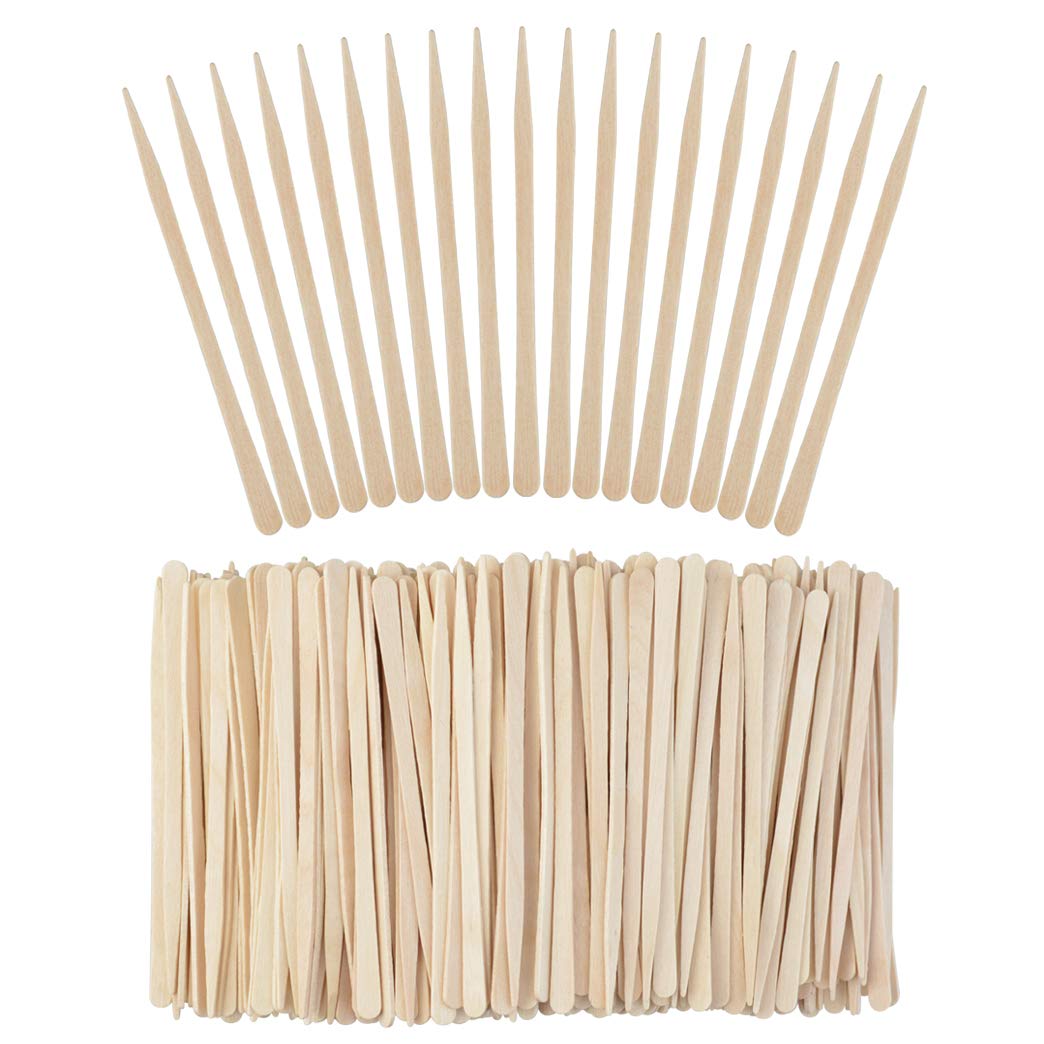 1000 Pieces Small Wax Sticks Wood Waxing Spatulas Applicator Sticks Wooden Craft Sticks Hair Nose Wax Stick For Hair Body Eyebro