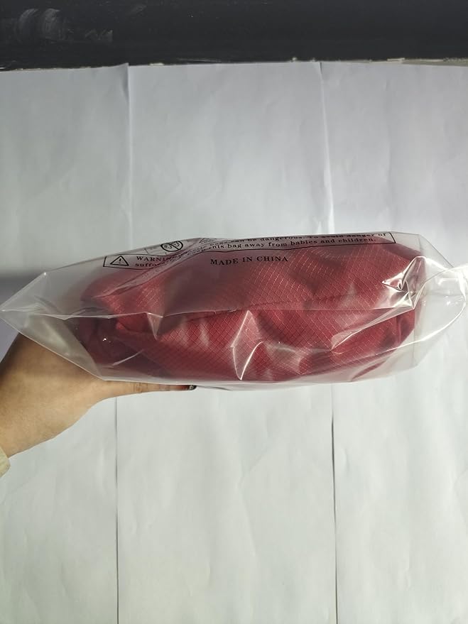 ZOMAKE Lightweight Packable Backpack 35L, Light Foldable Backpacks Water Resistant Collapsible Hiking Bag, Compact Folding Day Pack for Travel Camping(Red)