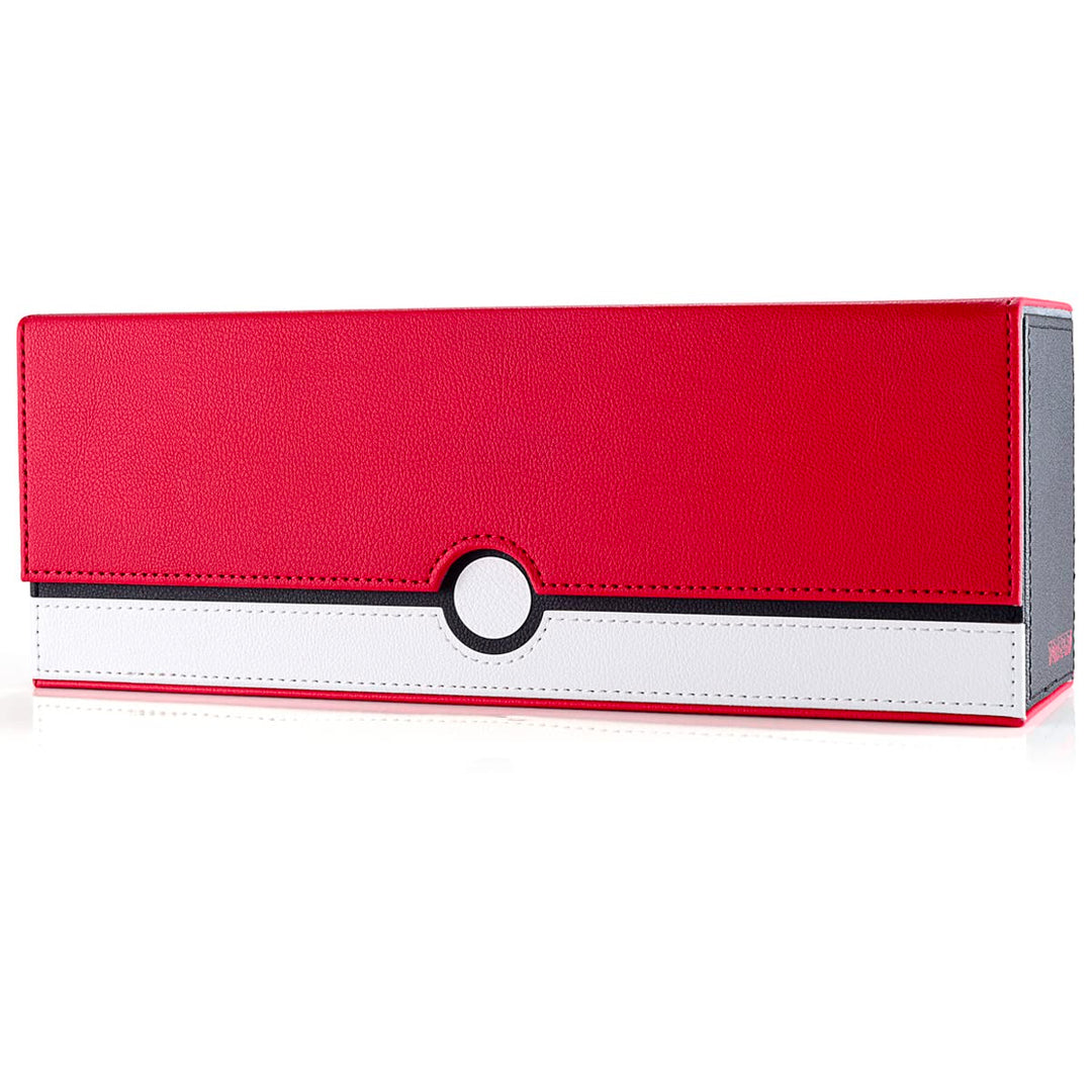 tombert Premium Deck Box Case for PTCG MTG, Large Capacity with 4 Dividers, Fits 800+ Sleeveless Cards or 500+ Sleeved Cards TCG Trading Card Games(Red & White)