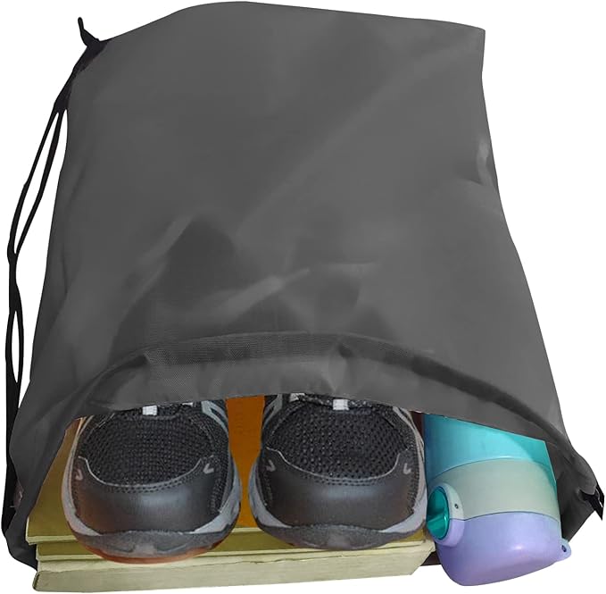 Drawstring Bags 42 Pcs Drawstring Backpack Bulk String Backpack Cinch Bag Sackpack for Men Women Gym (Gray)