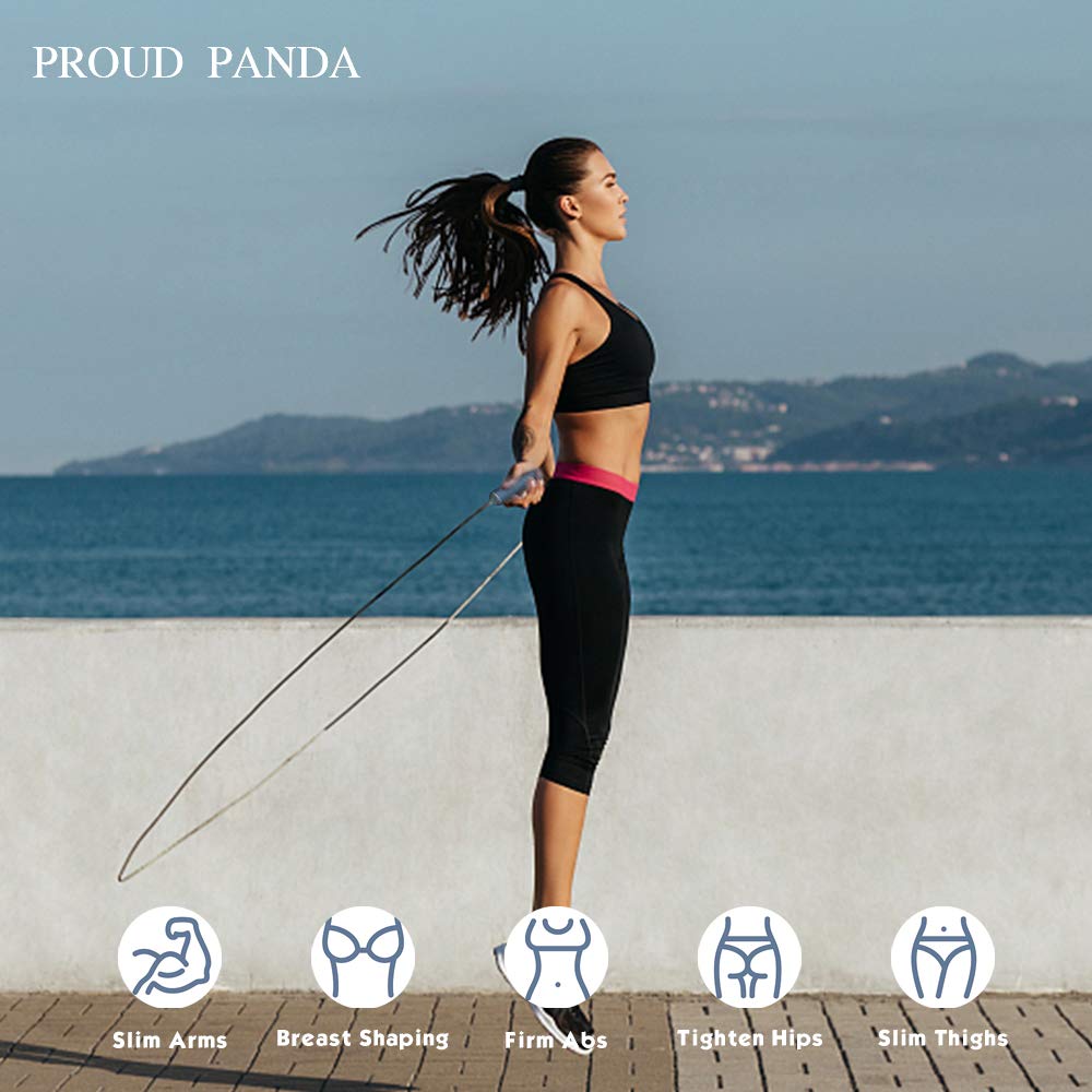 Weighted Jump Rope Workout 1LB Professional Skipping Rope with Adjustable Length&Silicone Comfortable Grips,Heavy Jumpropes Adults Fitness Women Men Kids,Cardio Boxing Endurance Training Exercise-Blue