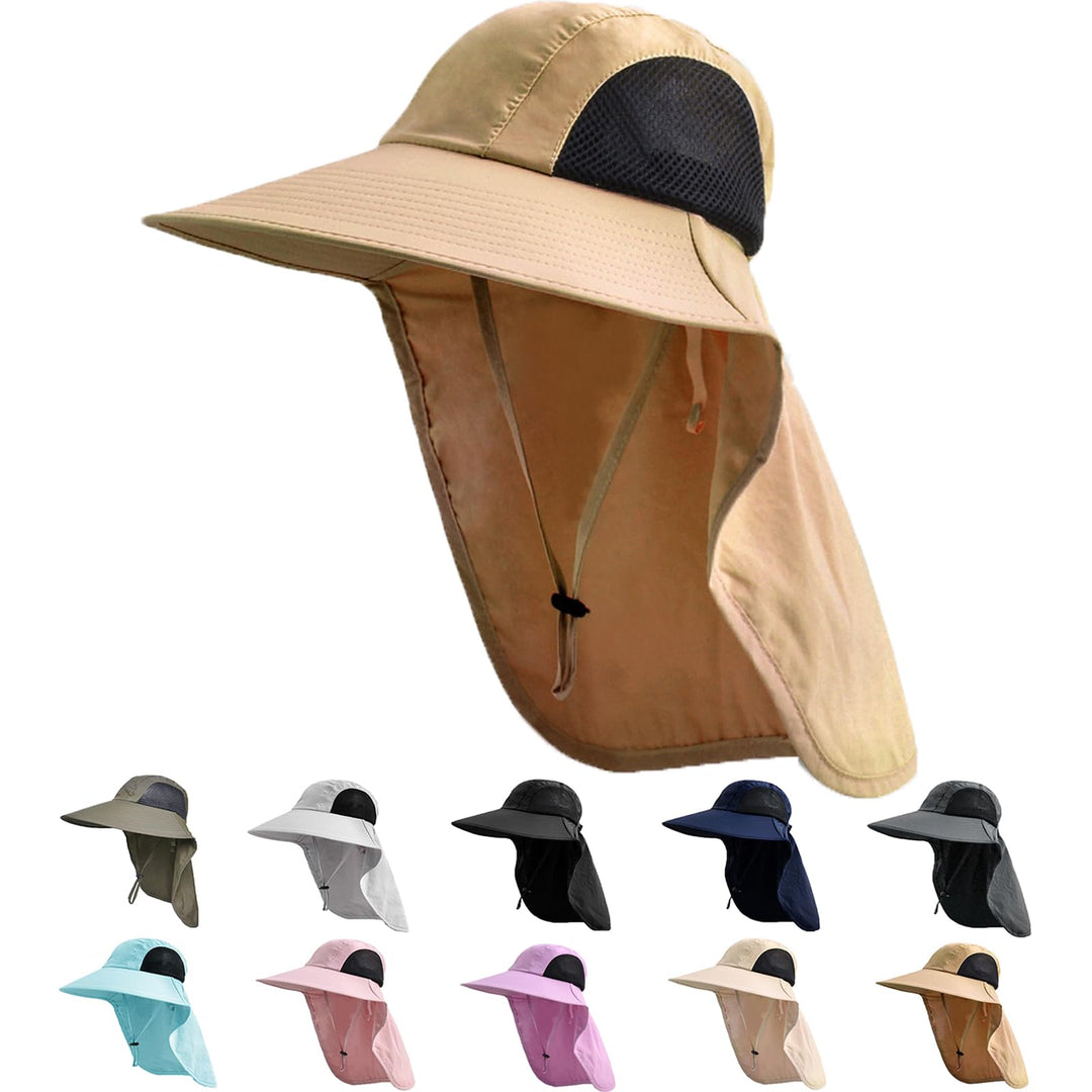 Sun Hat for Men Women with Neck Flap,UPF 50+ UV Protective Hiking Fishing Hats,Wide Brim Sun Hat for Women&Men …