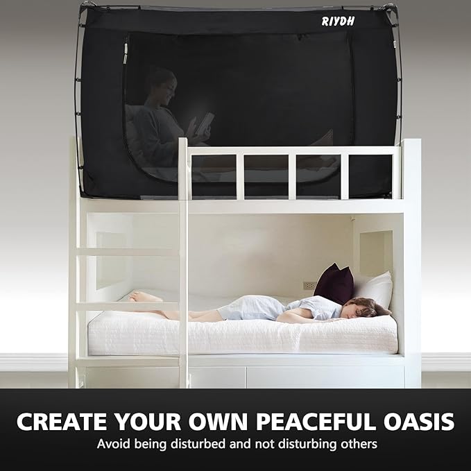 Bed Tent Bed Canopy Twin XL Size Tents for Adult and Kids- Original Design Portable Dream Tent Indoor Sleeping Tents 80% Blackout with 3 Doors Breathable Big Space Tents