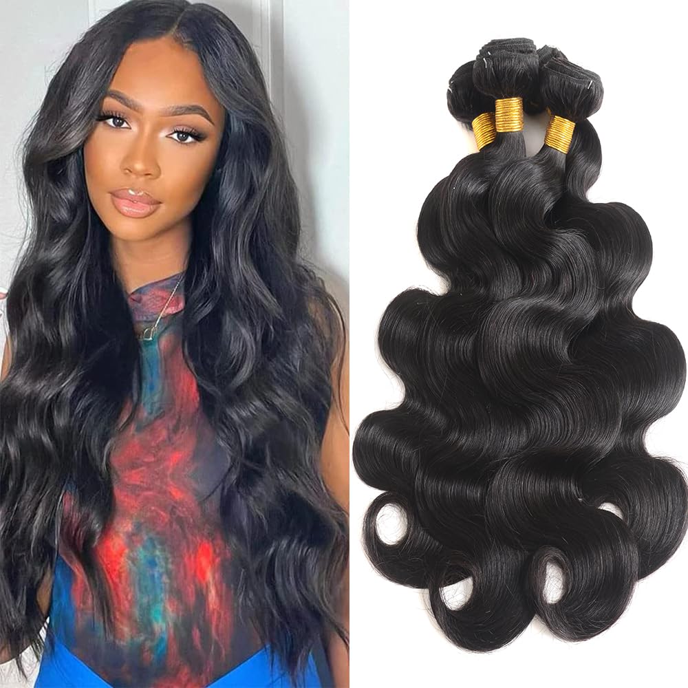 12A Brazilian Body Wave Human Hair 4 Bundles 18 20 22 24Inch 100% Unprocessed Brazilian Virgin Human Hair Weave Bundles Body Wav