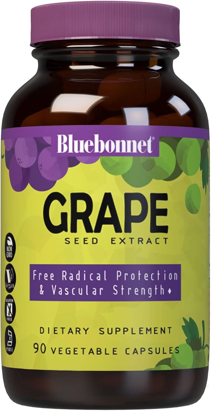 BlueBonnet Super Fruit Grape Seed Extract Supplement, 90 Count