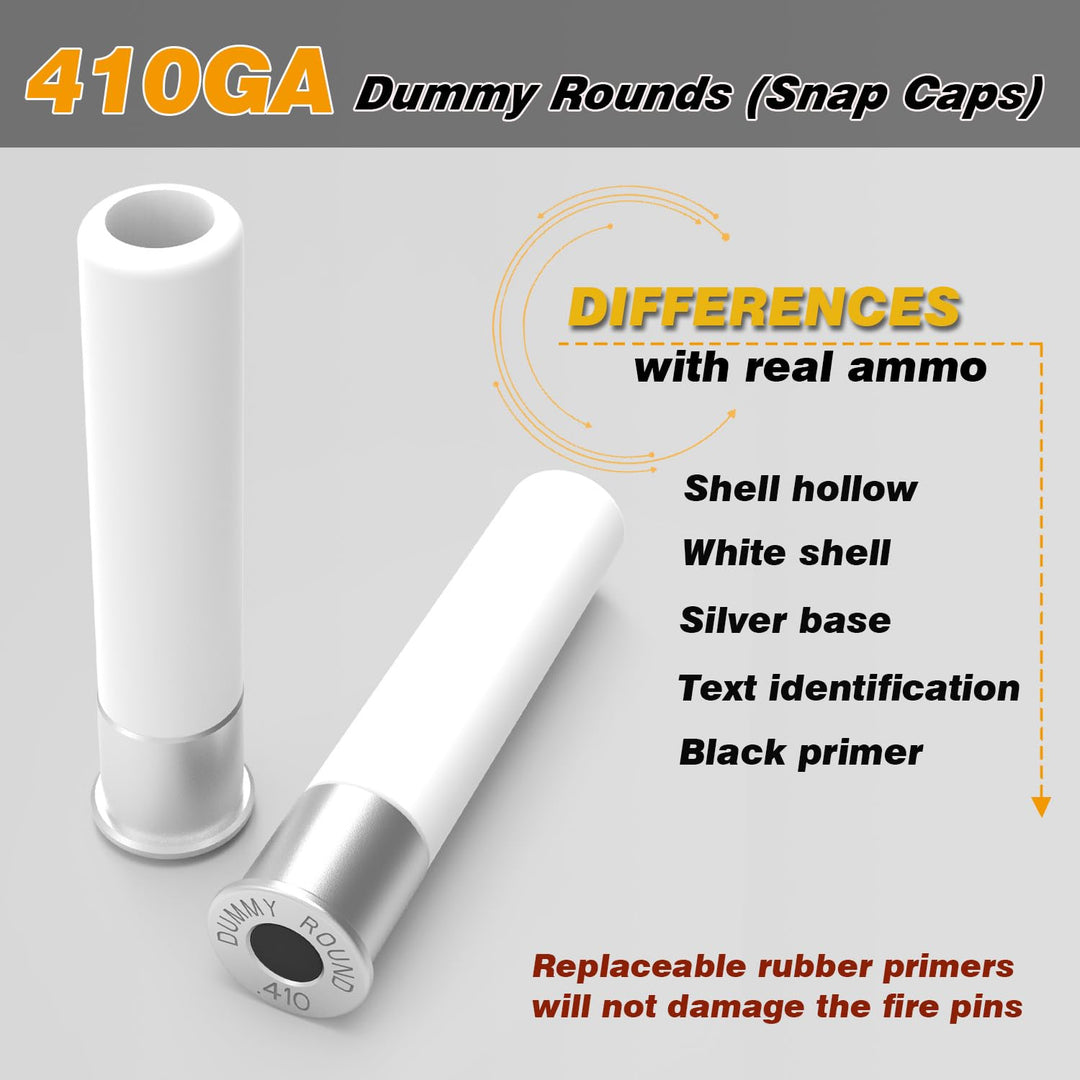 BOOLIT EYE Pro .410 Gauge Shotgun Safety Trainer Cartridge Dummy Rounds Close to Real Weight, 12 Pack