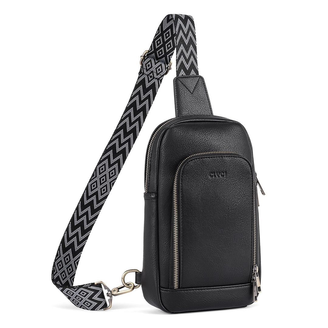 CLUCI Crossbody Bags for Women Trendy Cross Body Bag for Woman Sling Bag for Women Large Crossbody Sling Backpack Crossbody Bag for Travel Hiking Black