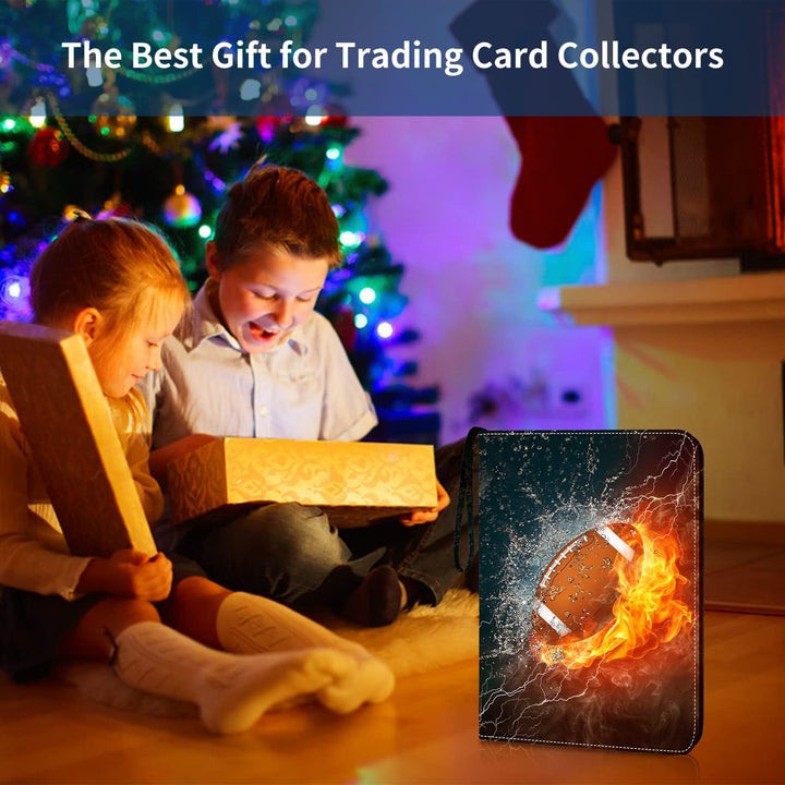 HESPLUS Football Card Binder Compatible with Football Card, Baseball Card, Trading Card, MTG and Other TCG, Fits 900 Cards with 50 Removable Pages, Card Holder Collector for Standard Size Card