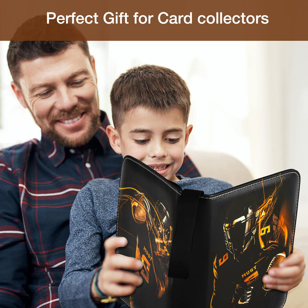 RONMONG Football Card Binder,2024 Sports Trading Card with Sleeves Holder Album,440 Pockets Rugby Card Holder Sheets Display Storage Protectors for Collectors Boys and Girls Gift