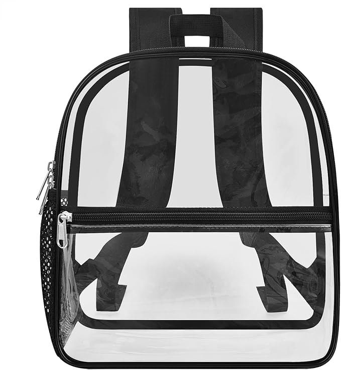 USPECLARE Clear Backpack for Stadium Approved 12×6×12, Water proof Clear Bag for Stadium Events and Concert Work Sport Event