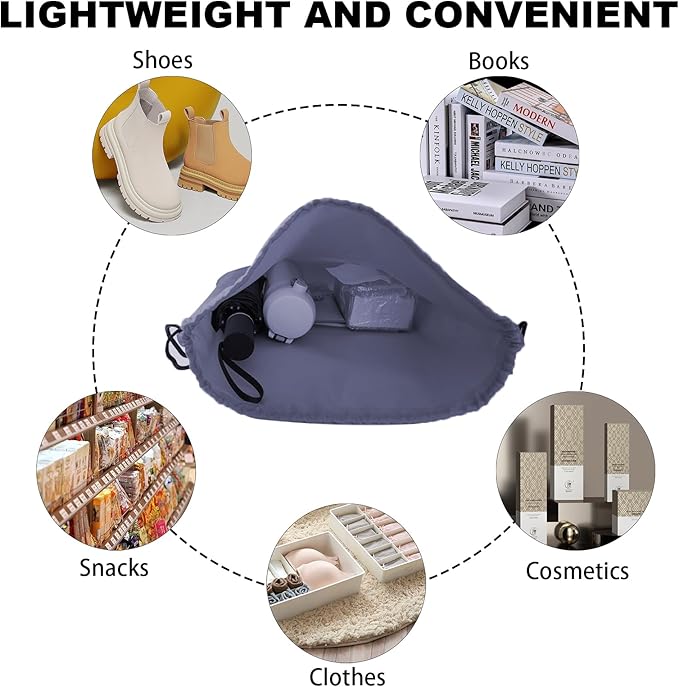 GoodtoU Drawstring Bags, Nylon Backpacks - Drawstring Gym Bags for Sport, Traveling, Team (Grey, 48Pcs)