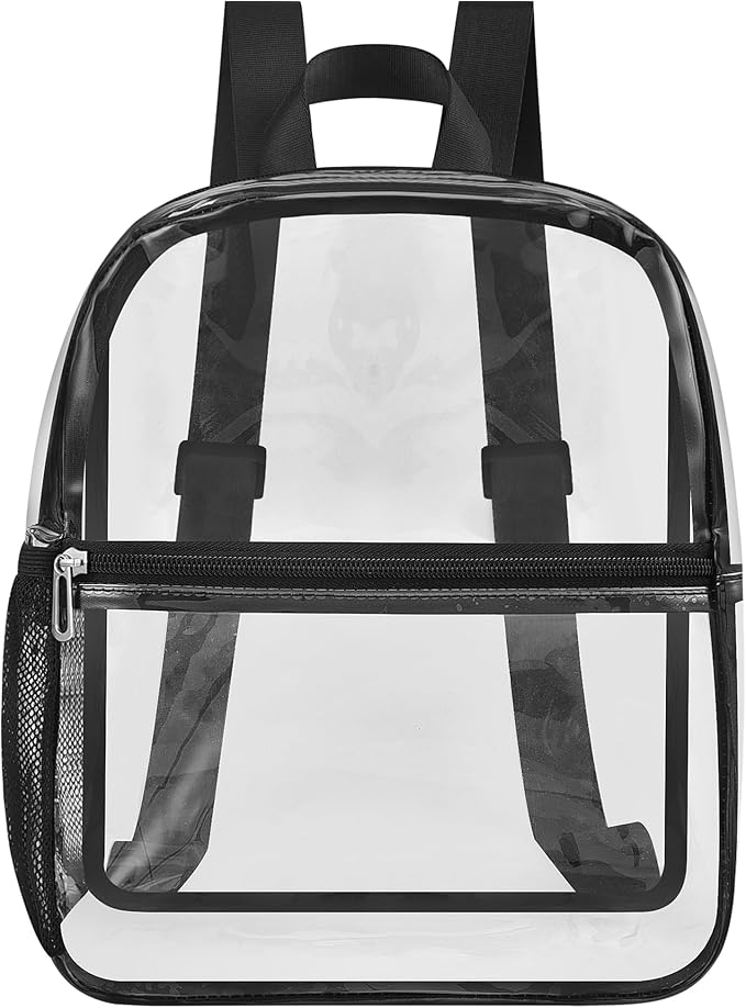 USPECLARE Clear Backpack Stadium Approved 12X11x6, Waterproof Clear Bag Stadium Backpack for Concert Work Sport Event