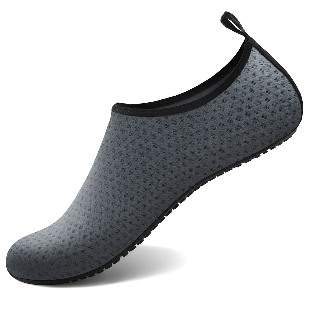 Water Socks for Women Men Adult Aqua Swim Shoes Beach River Pool Barefoot Yoga Exercise Wear Sport Accessories Quick-Dry Must Haves Size 5-6Women/4-5Men(Grey-NW002)