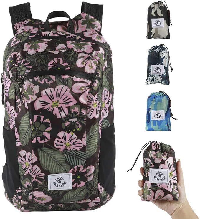 4Monster Hiking Daypack,Water Resistant Lightweight Packable Backpack for Travel Camping Outdoor