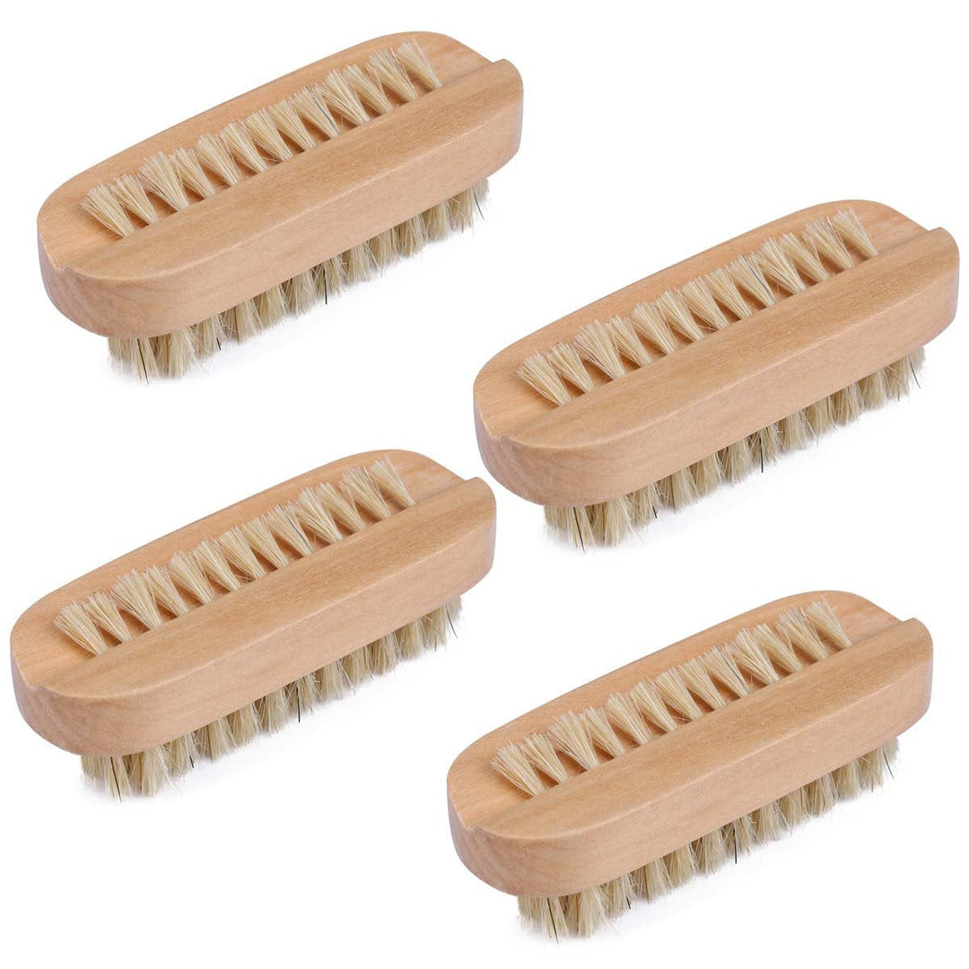 Tbestmax Cleaning Nail Fingernail Brush Wood 2 Side For Manicure Pedicure Women Kids 4 Pack