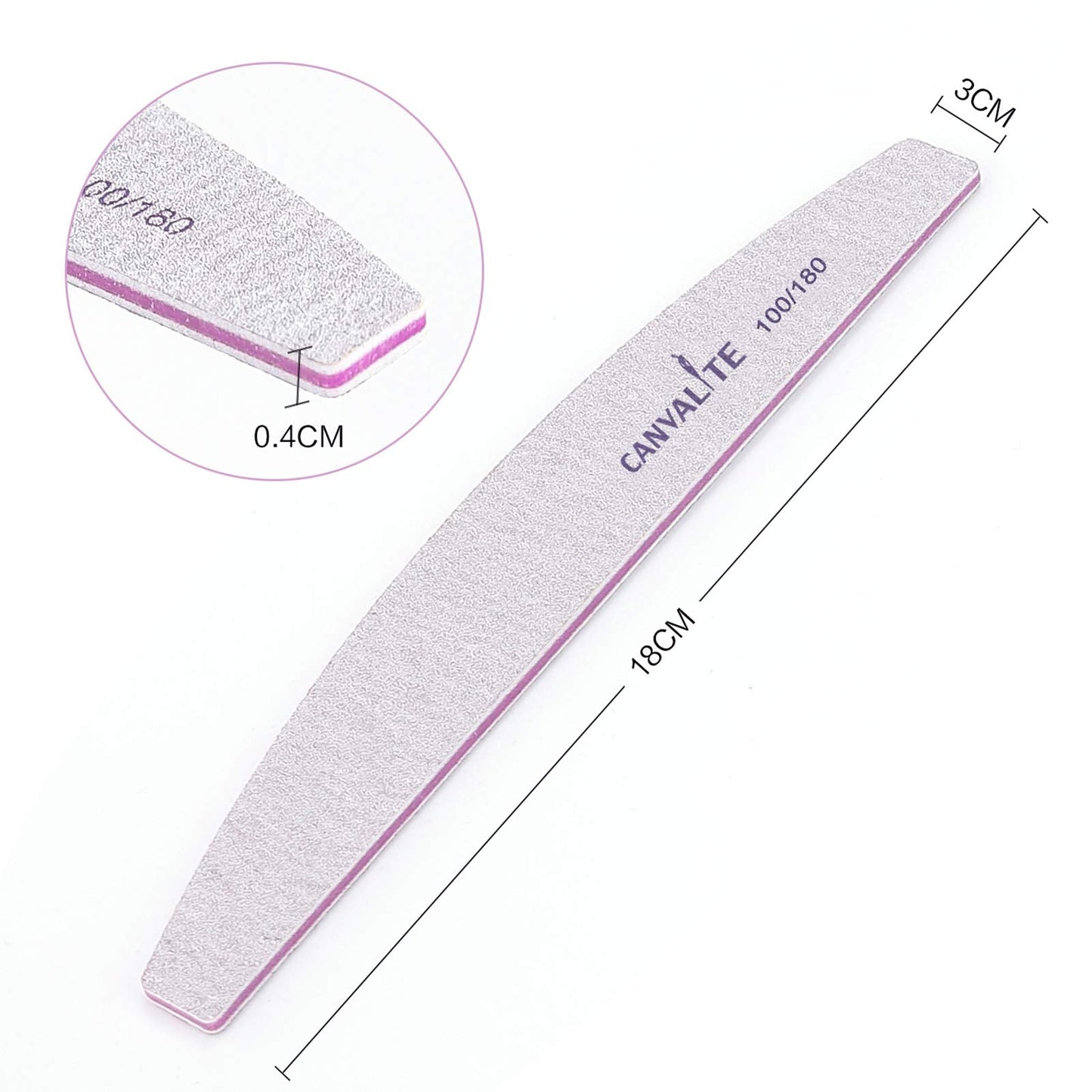 10 PCS Professional Nail Files Double Sided Emery Board(100/180 Grit) Nail Styling Tools Pet Grooming Tools for Home and Salon Use