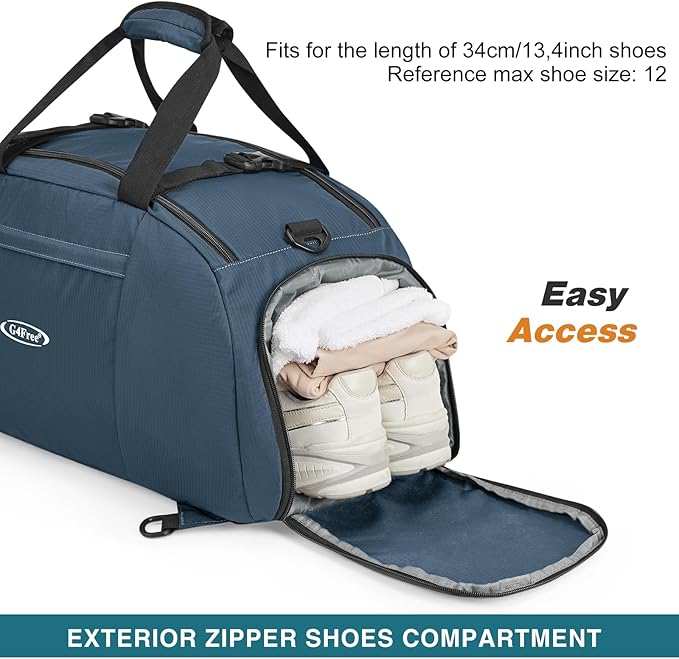 G4Free 40L 3-Way Duffle Bag Backpack Gym Bag for Men Women Sports Duffel Bag with Shoe Compartment Travel Backpack Luggage