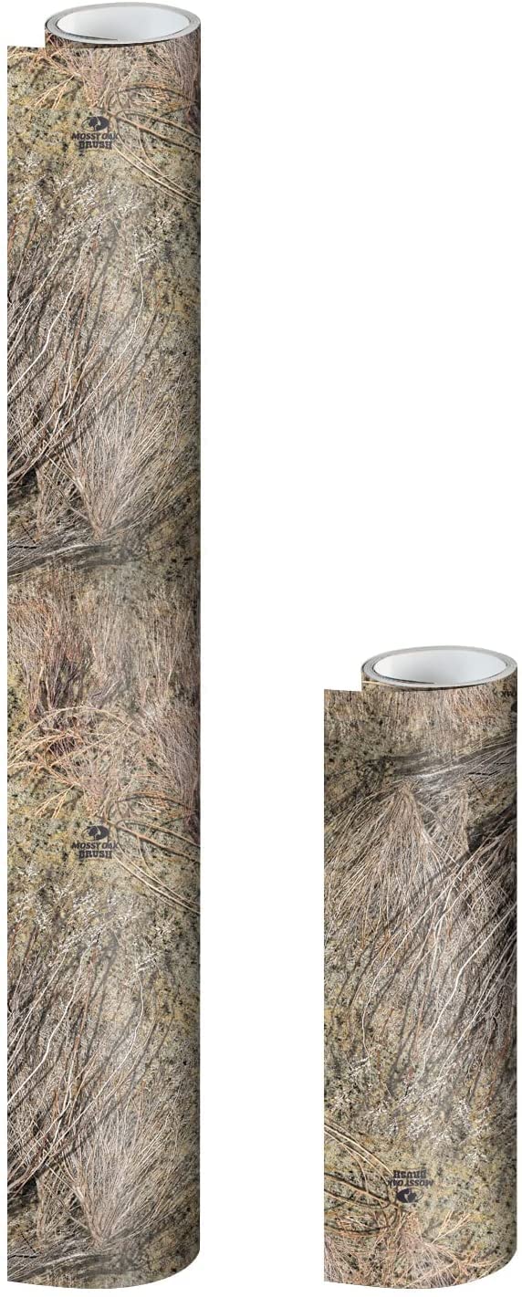 Mossy Oak Matte Camo Roll Hunting Patterns, Self-Adhesive Vinyl Wrap, DIY (48"x12", Lifestyle Brush)