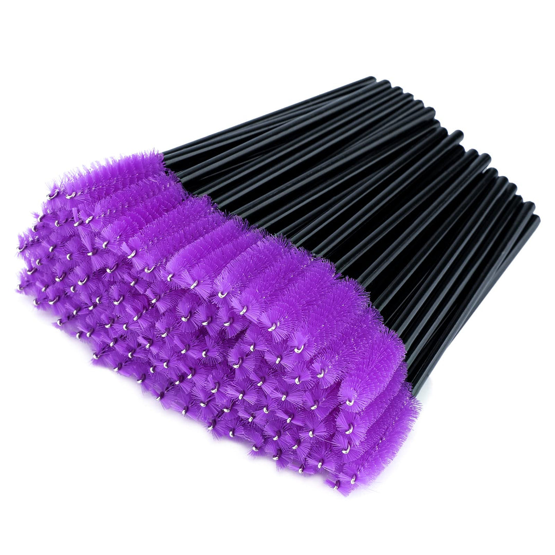 G2Plus 100Pcs Disposable Eyelash Brushes, Adjustable Mascara Wands Makeup Applicator, Eyelash Spoolies Brushes For Eyelash Exten