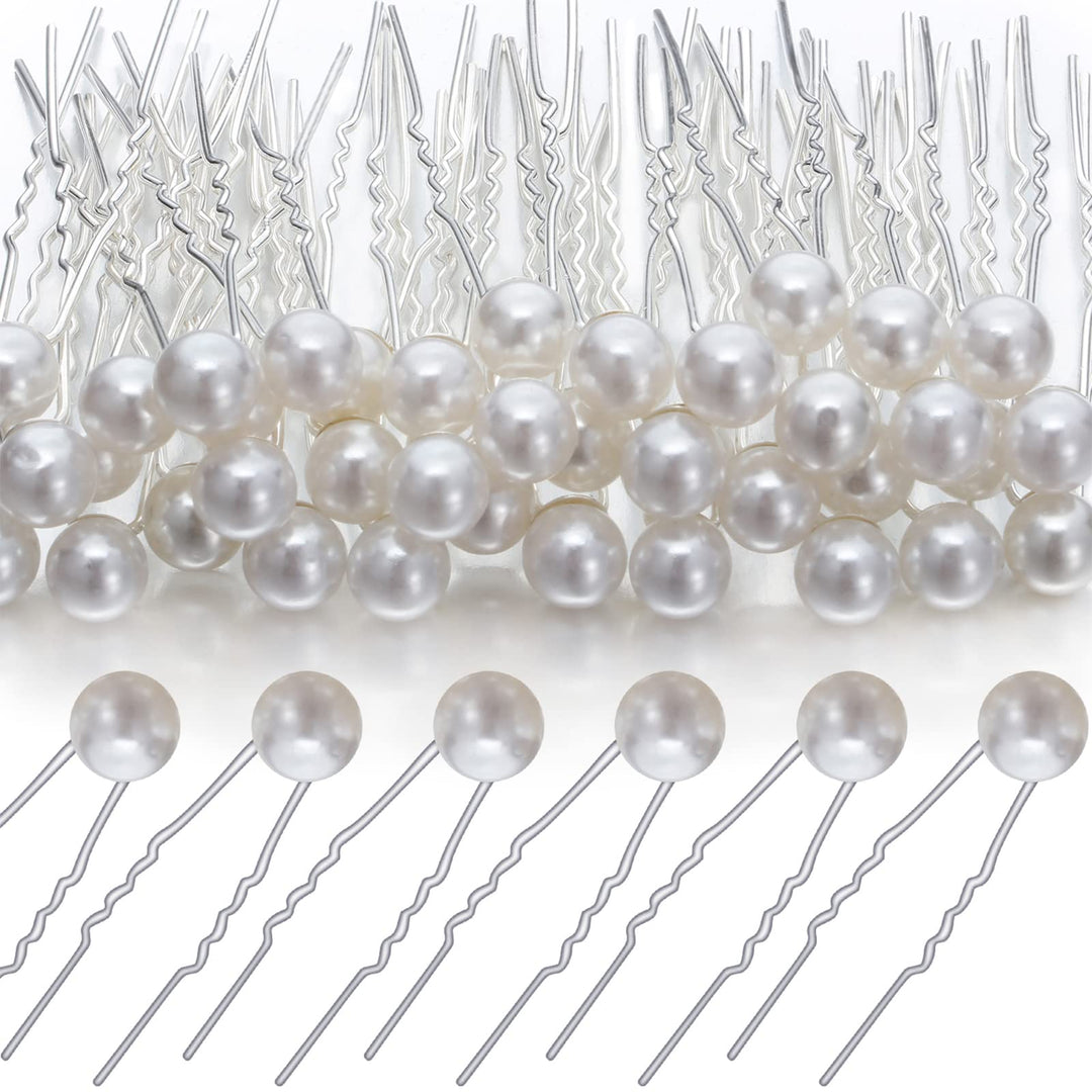 40 Packs Pearl Hair Pins Bridal Wedding Pearl Hair Accessories White Pearl Bobby Clips For Brides And Bridesmaids Hair Style