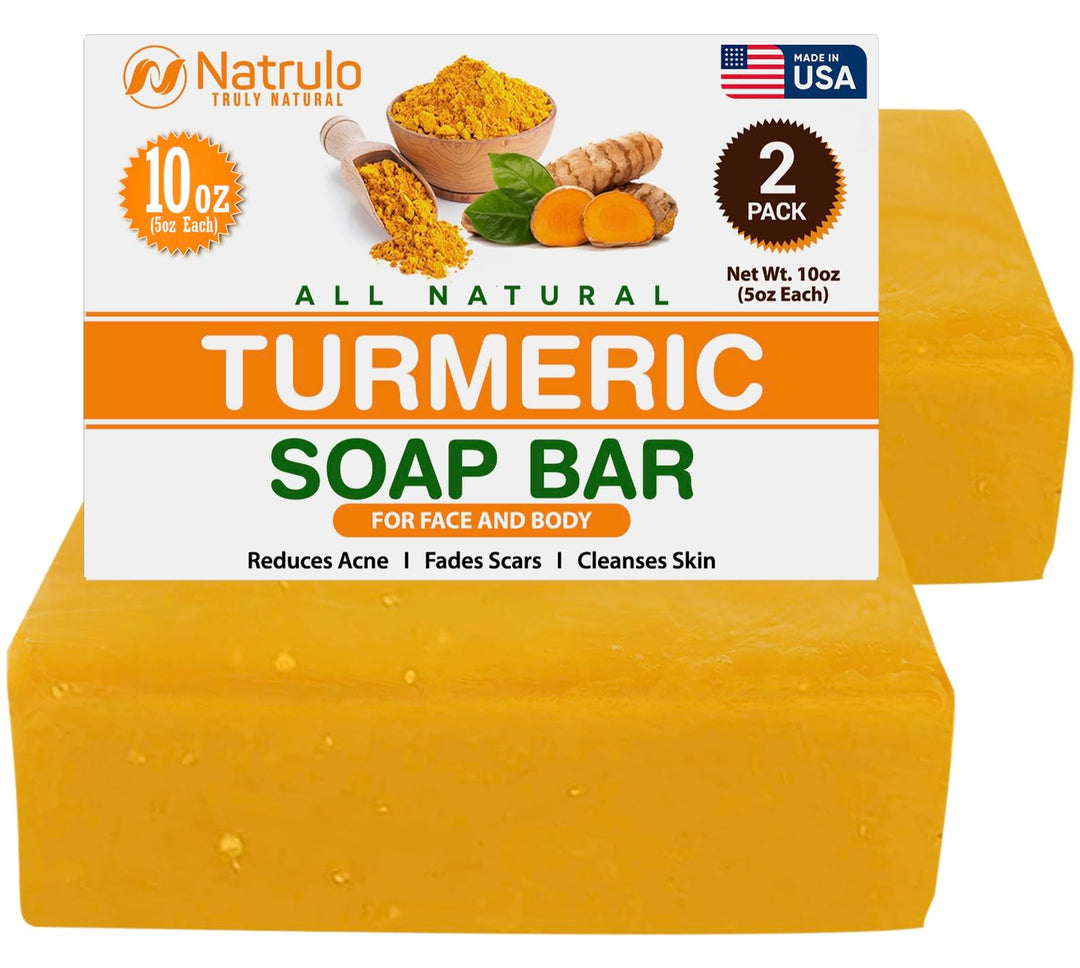 Turmeric Soap Bar For Face & Body - Natural Skin Brightening Soap For Dark Spots, Intimate Areas, Underarms - Turmeric Face Wash
