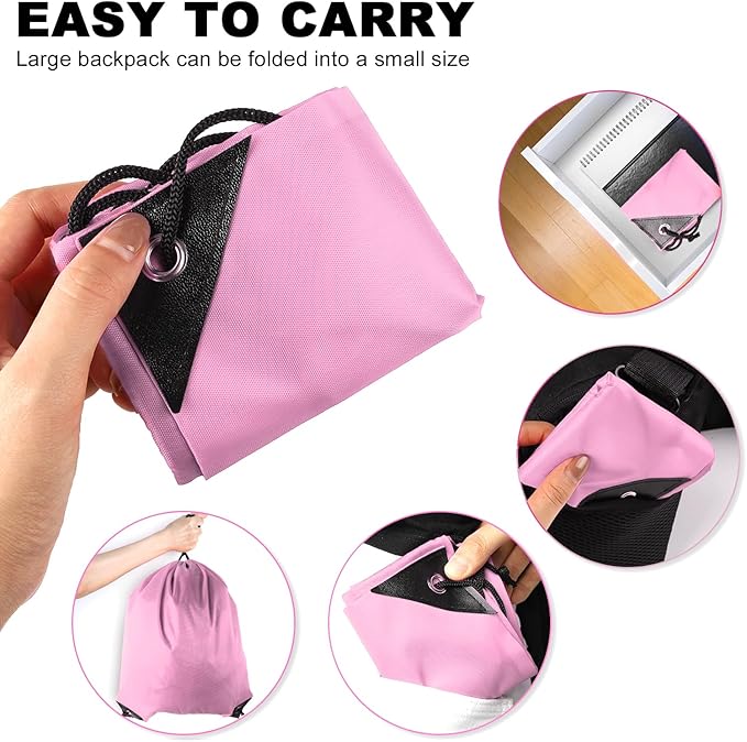 GoodtoU Drawstring Backpacks, Drawstring Bags Nylon Backpack Draw String Back Bag Bulk Cinch Sack Drawstring Gym Bag Drawstring Backpack for Sport, Traveling, Team (Pink, 80Pcs)