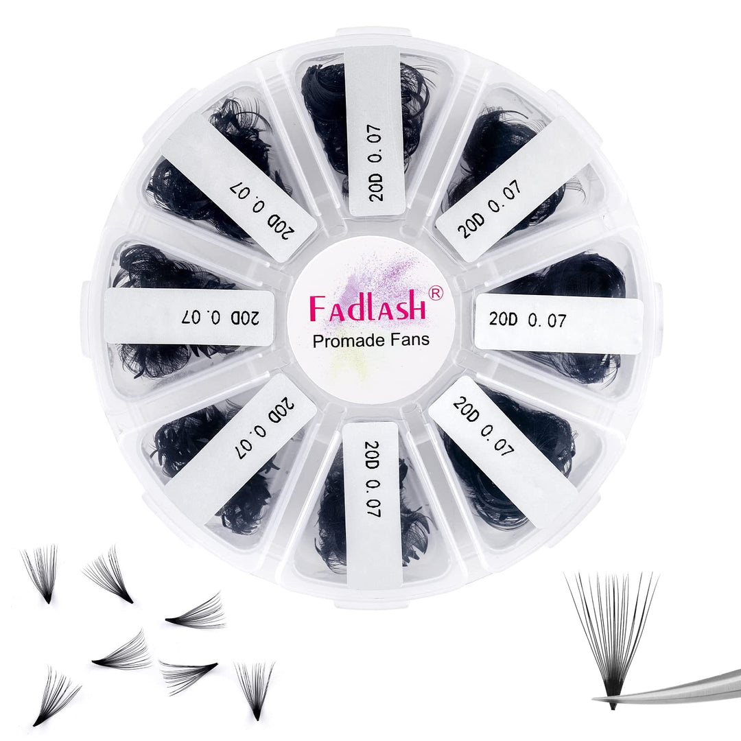 Lash Extension 20D 1000 Mixed Premade Fans Eyelash Extensions D Curl Promades Eyelash Volume Lash Extensions Loose Fans Pre Made