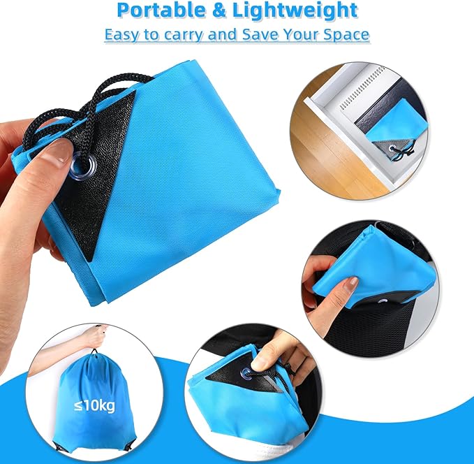 GoodtoU Drawstring Bags - 100 Piece Nylon Backpacks with Drawstring for Gym, Sport (Sky Blue)