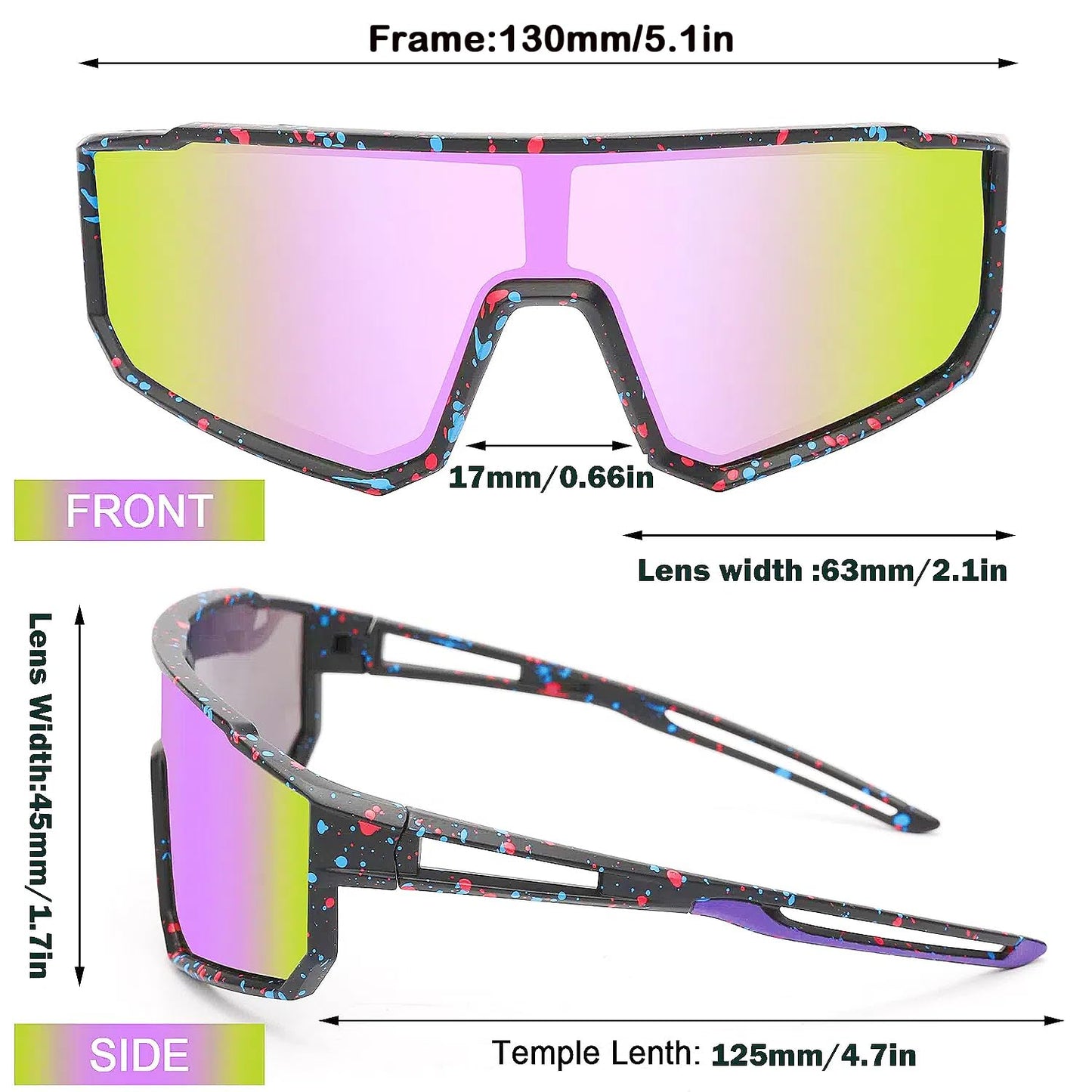 Youth Baseball Sunglasses For Boys Girls,UV400 Kids Sports Sunglasses,Cycling glasse Running Golf
