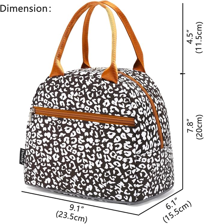 FlowFly Insulated Lunch Cooler Bag - Tote Bag Organizer for Women/Men, Cow