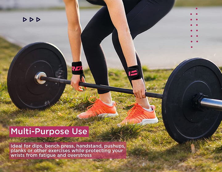 RDX Wrist Wraps for Weightlifting (Pair), IPL USPA Approved, Elasticated 18” Cotton Straps Support with Thumb Loop, Gym Wrap for Weight Lifting Powerlifting Competition Strength Training Bodybuilding
