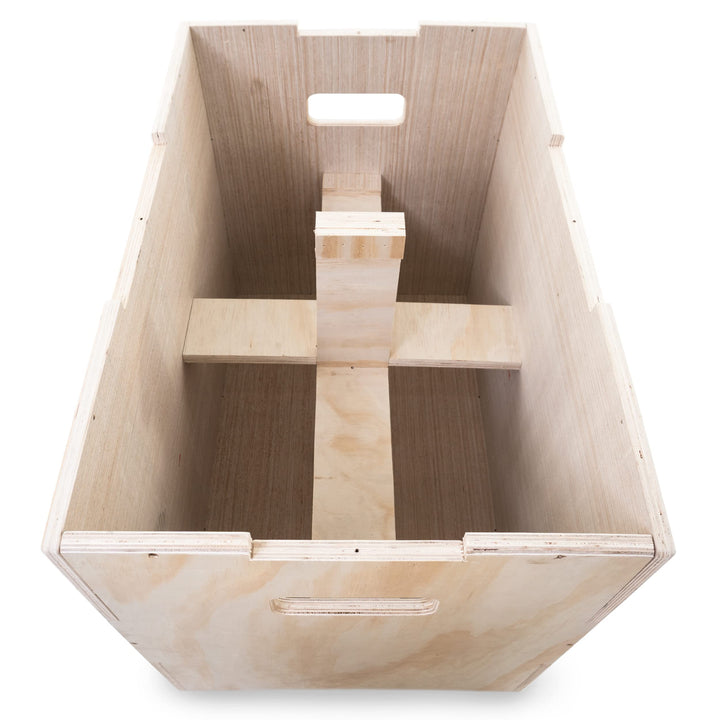 ProsourceFit Fit 3-in-1 Wood Plyometric Jump Box for Agility, Vertical Jump Training & Plyo Workouts, Sizes 24/20/16 & 30/24/20