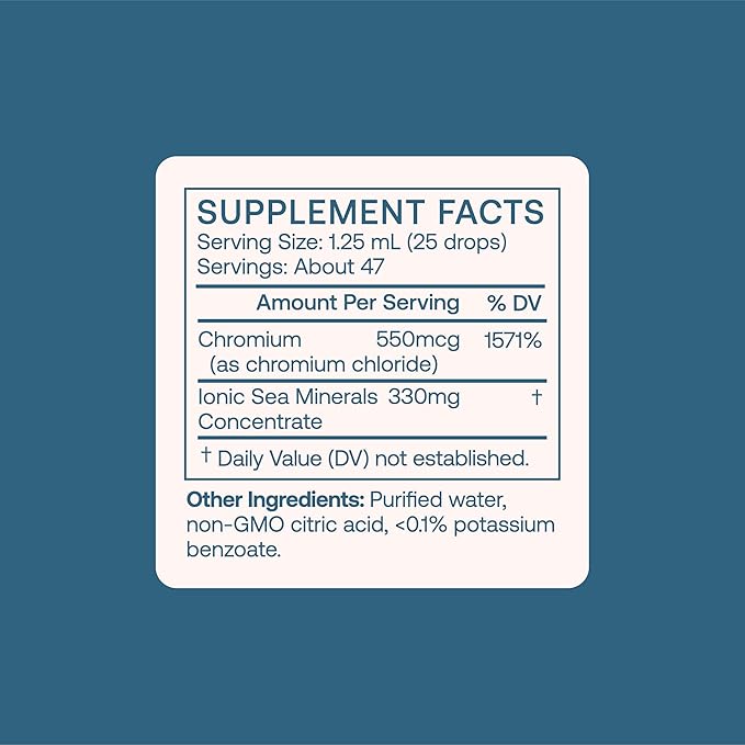 BodyBio - Liquid Chromium - High Absorption, Pure, Concentrated Chromium Supplement - 2oz