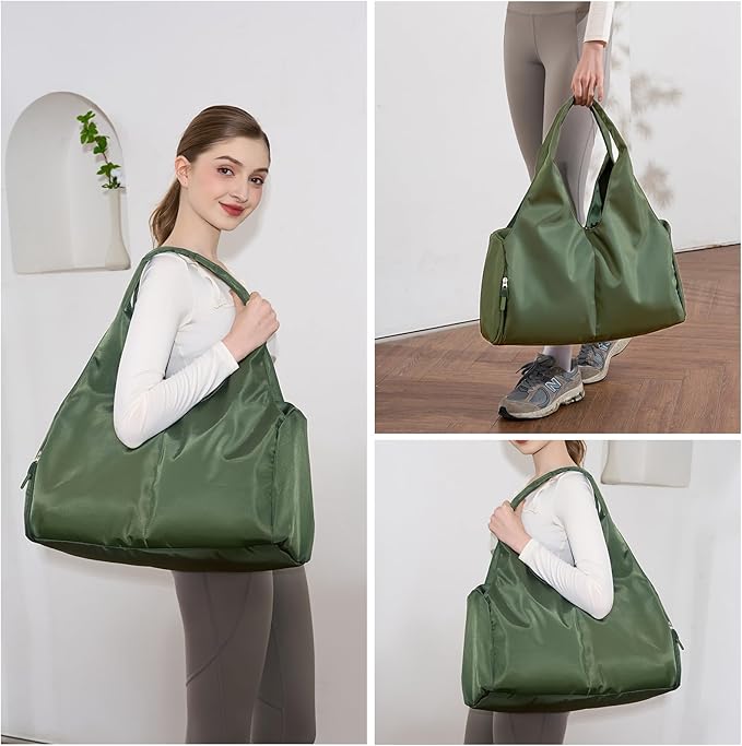 forestfish Yoga Gym Bag for Women with Shoes Compartment & Wet Dry Storage Pockets Lightweight Duffel Bag