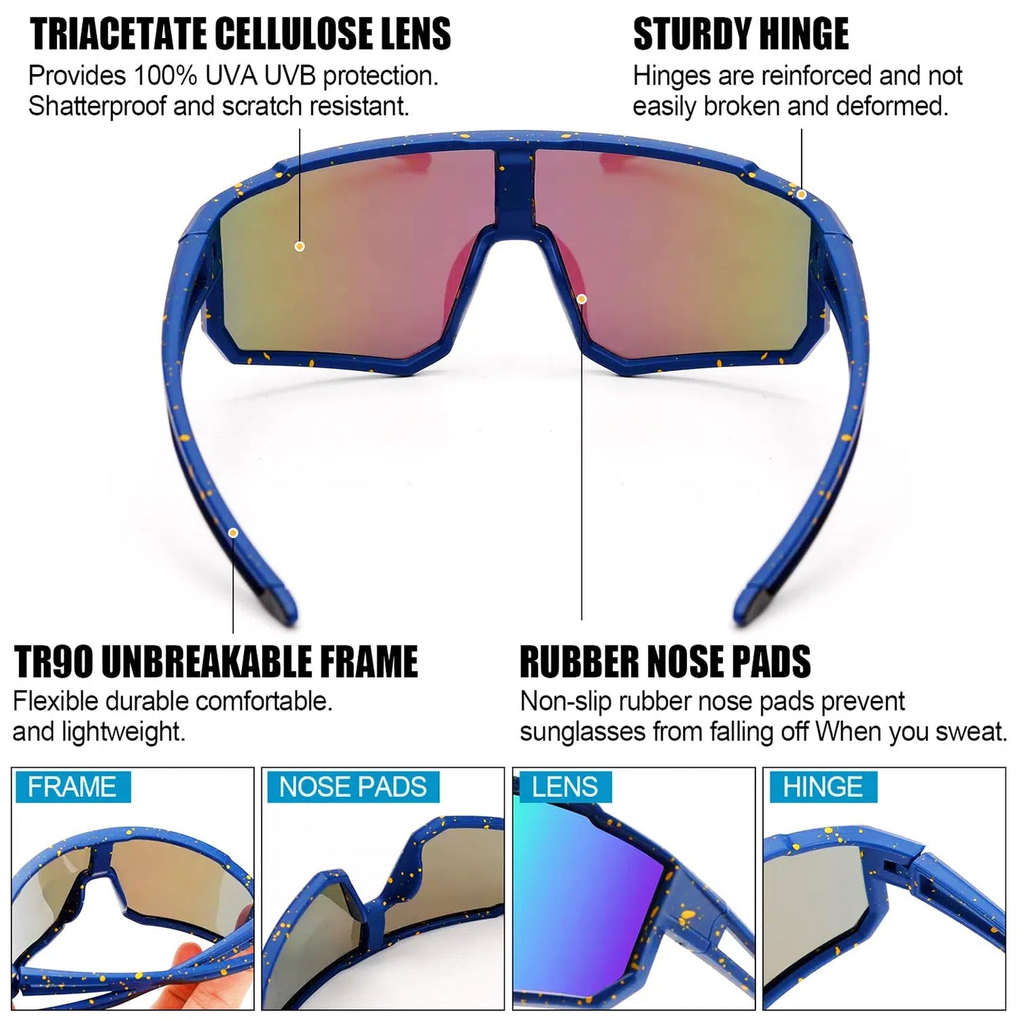 Youth Baseball Sunglasses For Boys Girls,UV400 Kids Sports Sunglasses,Cycling glasse Running Golf