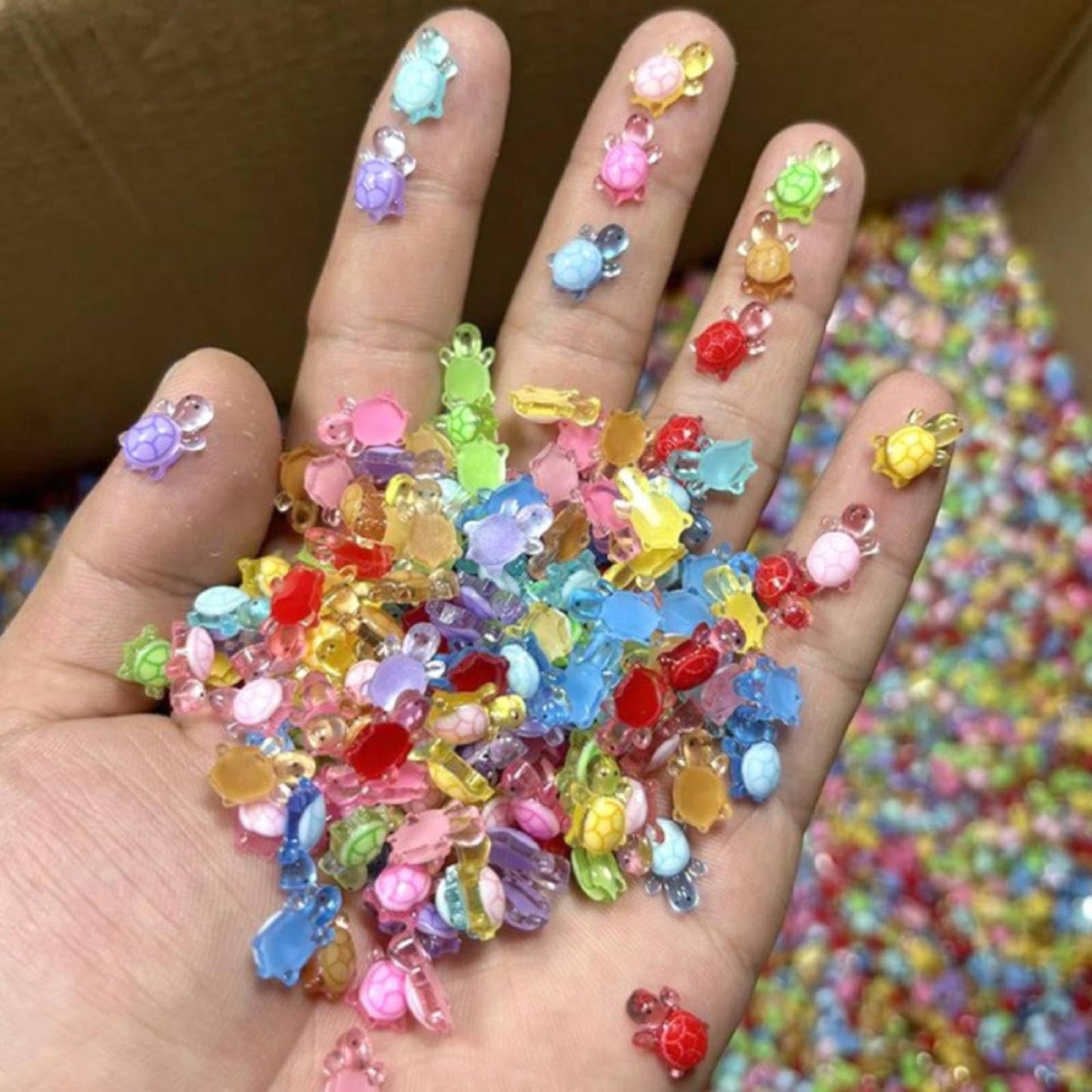 100 Pcs Mini Turtles, Tiny Turtle Toys Mini Resin Animals, Cute Turtle Resin Mini Figures for DIY Craft Garden Landscape Potted Plants Decorations