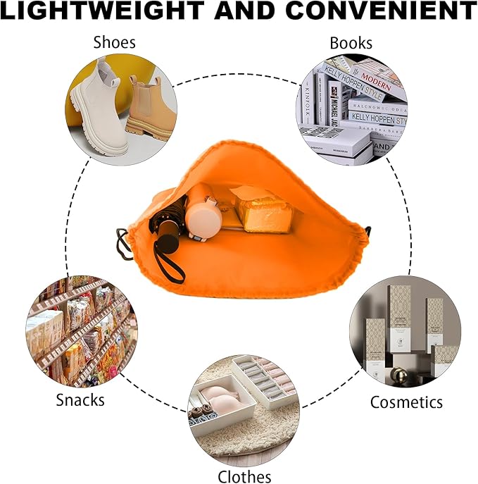 GoodtoU Drawstring Backpacks, Drawstring Bags Bulk Nylon Backpack Draw String Back Bag Cinch Sack Drawstring Gym Bag Drawstring Backpack for Sport, Traveling, Team (Orange, 48Pcs)