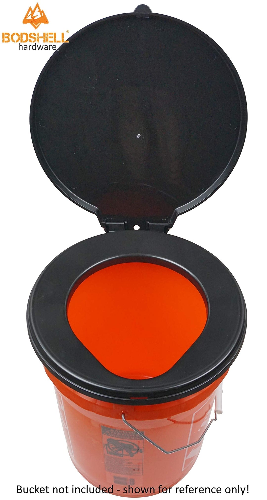 BodShell Portable Toilet Seat Lid Bundle with Sanitation Kit - for Emergencies and Camping, fits 5 Gallon Bucket (Lid and Sanitation Kit)