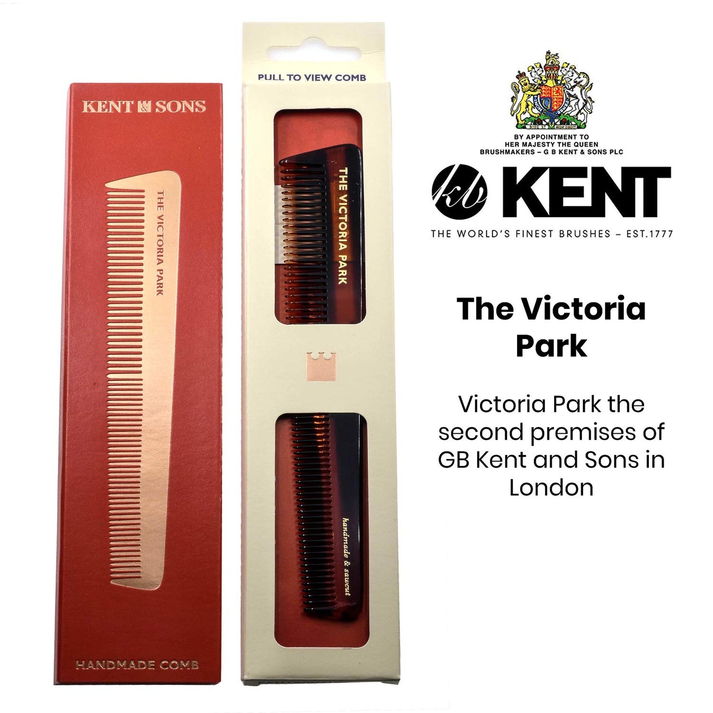 Kent 4T 6 Inch Limited Edition Double Tooth Hair Dressing Comb, Fine Wide Tooth Dresser Comb For Hair, Beard and Mustache, Coarse and Fine Hair Styling Comb for Men, Women and Kids. Made in England