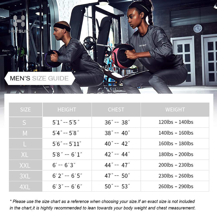 HOTSUIT Men Sauna Suit Sweat Suits Durable Gym Exercise Workout Jacket, Black, S
