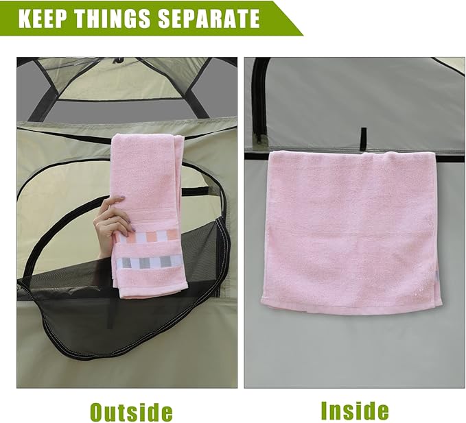 G4Free Camping Shower Tent Privacy Tent Dressing Changing Room Portable Toilet Rain Shelter for Beach with Carry Bag