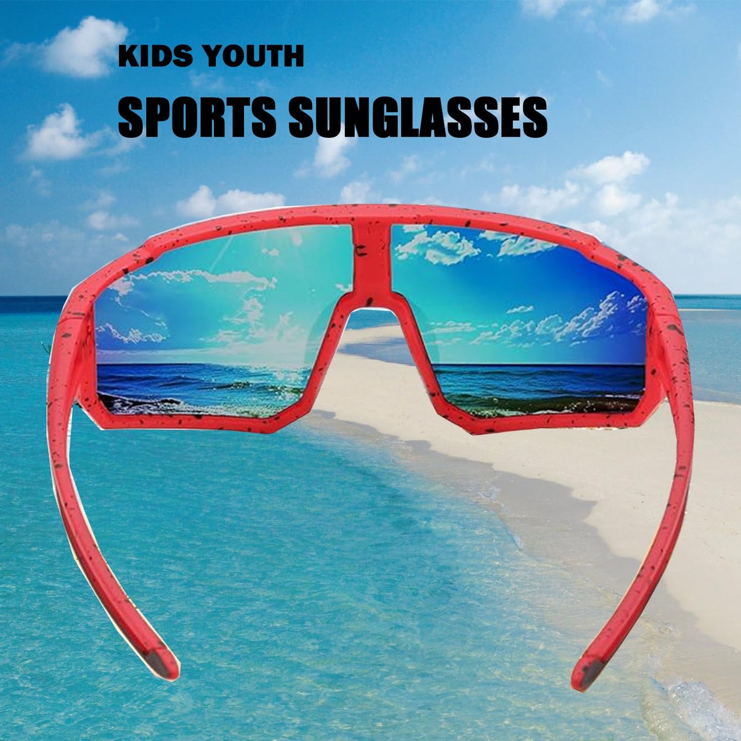Youth Baseball Sunglasses For Boys Girls,UV400 Kids Sports Sunglasses,Cycling glasse Running Golf