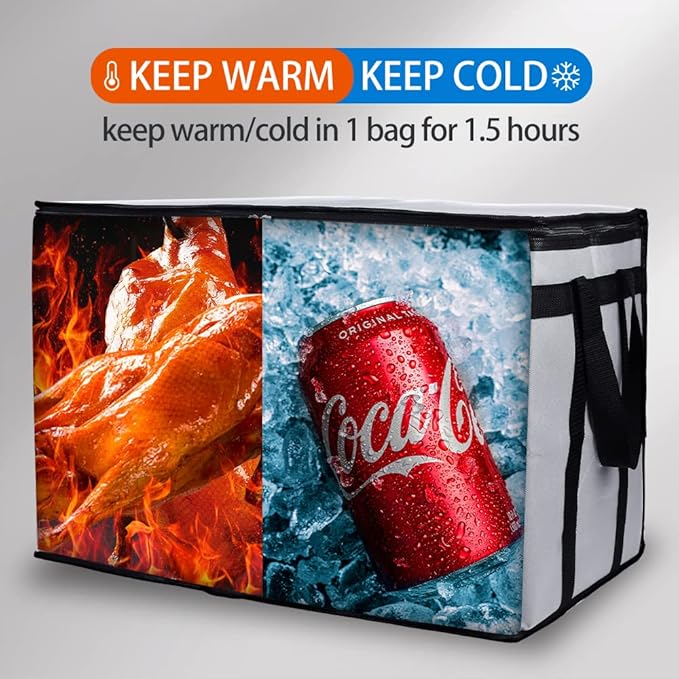 Insulated Reusable Grocery Shopping Bags, 4 Packs